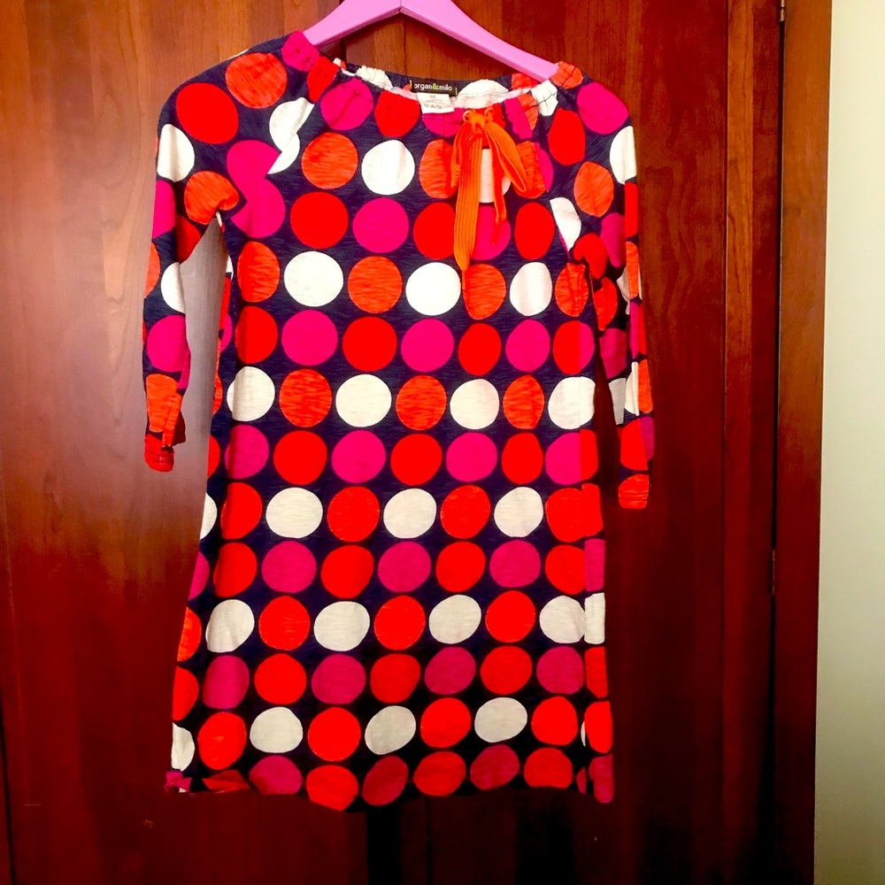 Girl’s Polkadot Cotton Dress from Boutique Brand Morgan & Milo Size 10